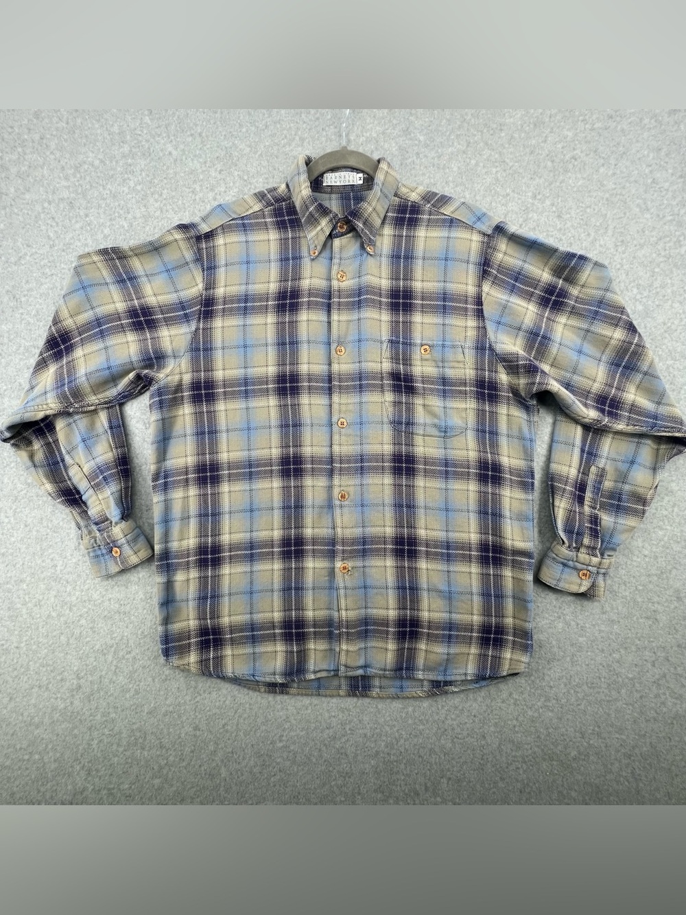 Vintage Barneys New York Plaid Button-Down Plaid Shirt - Men’s